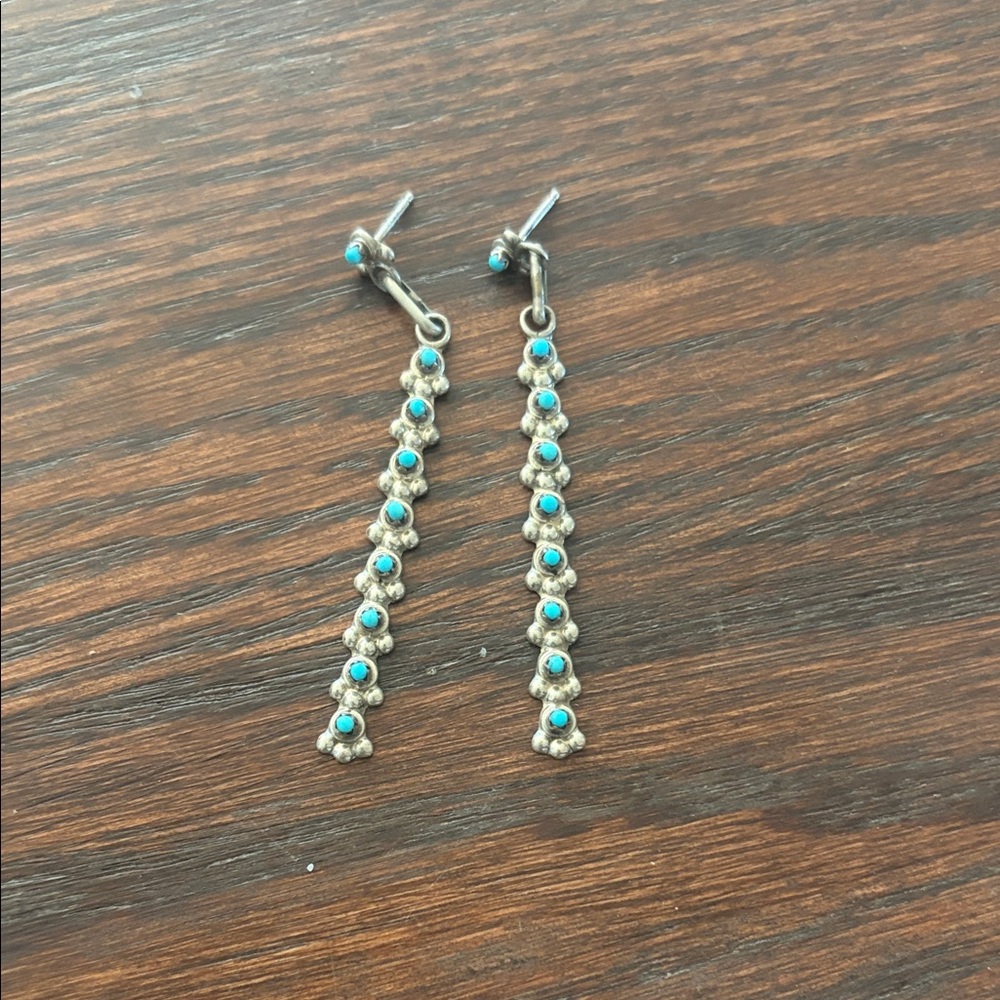 Authentic Silver and Turquoise Dangle Earrings